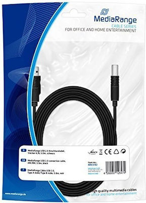 MediaRange 5m USB 2.0 Cable A-Male to B-Male (MRCS102)