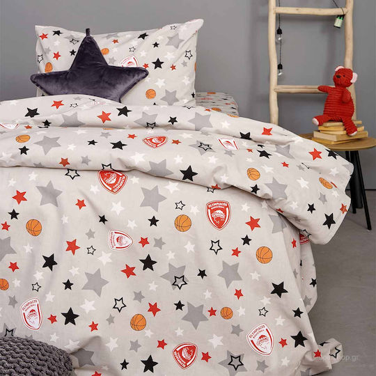 Palamaiki Single Bed Kids Sheets Set Cotton BC4 Red 3pcs 170x260cm