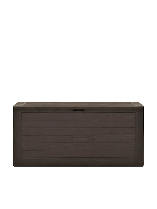 vidaXL Polypropylene Outdoor Storage Box 290lt Brown 116x44x55cm