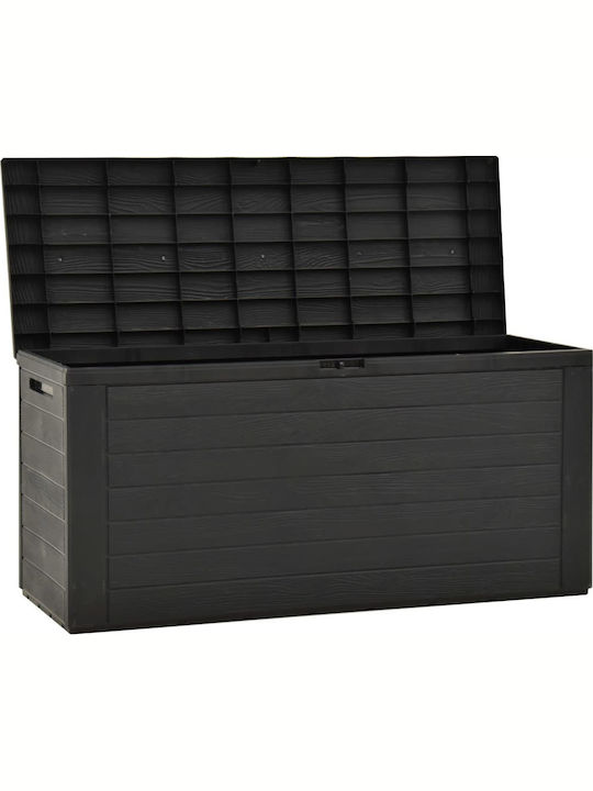 vidaXL Outdoor Storage Box 290lt Gray L116xW44xH55cm