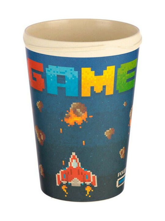 Puckator Game Over Κούπα Μπαμπού με Καπάκι Κόκκινη 400ml