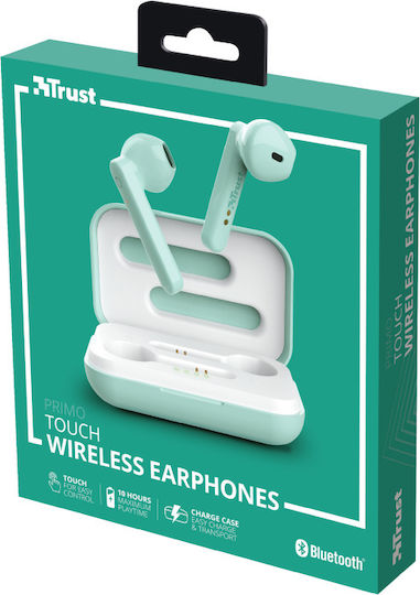 Trust Primo Touch Ohrstöpsel Bluetooth-Freisprecheinrichtung Kopfhörer mit Ladeetui Mint