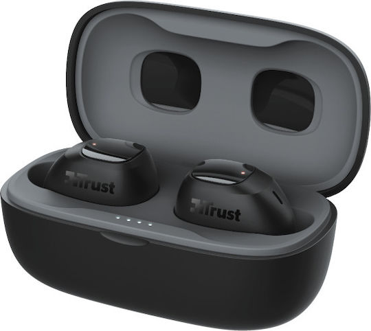 Trust Nika Compact In-ear Bluetooth Handsfree Căști cu Rezistență la Transpirație și Carcasă de Încărcare Negru