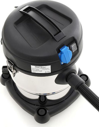 Kraft & Dele KD-483 Staubsauger Flüssigkeiten / Feststoffe 1200W mit Edelstahl Behälter 20Es