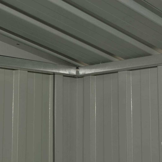 Metallic Garden Warehouse Galvanized Anthracite with Air Vents L1.9xW1.24xH1.81m