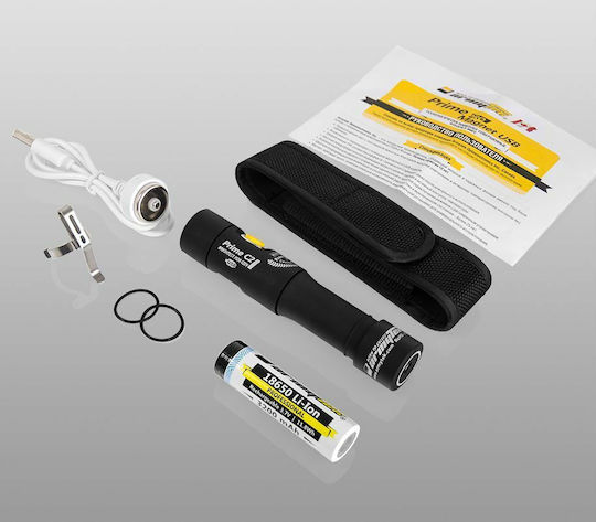 Armytek Wiederaufladbar Taschenlampe LED mit maximaler Helligkeit 1250lm Prime C2 Magnet Schwarz