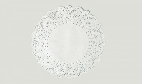 Paperpack Net Dolly Place Mats White Lace 24cm 10pcs