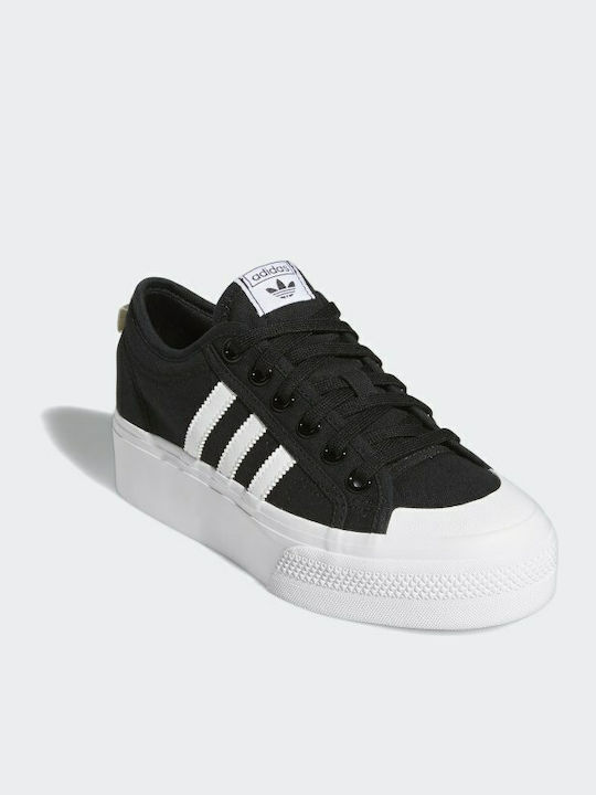 Adidas Nizza Femei Flatforms Sneakers Core Black / Cloud White