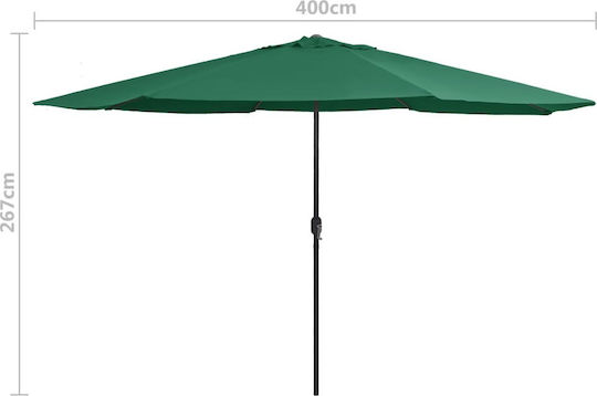Umbrelă Rotundă Metalică Verde Ø4m