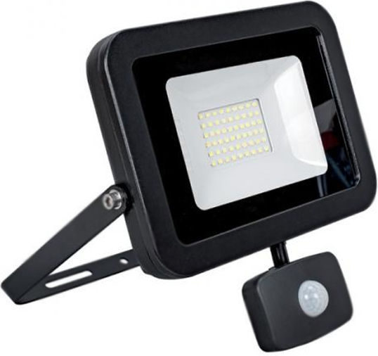 Geyer LPRM-50CS Wasserdicht LED Flutlicht 50W Natürliches Weiß 4000K mit Bewegungssensor IP65