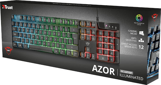 Trust GXT 835 Azor Gaming Πληκτρολόγιο με RGB φωτισμό (Ελληνικό)