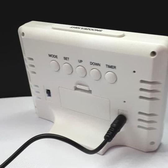 GH-2000WJ Масов Дигитален Часовник LED с Будилник Черен