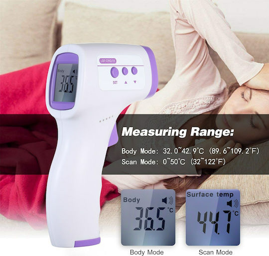 Clever Therm Υπέρυθρο Θερμόμετρο Μετώπου Κατάλληλο για Μωρά Μωβ