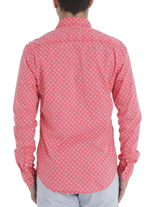 Scotch & Soda Men's Shirt Long Sleeve Cotton Pink 140102-000D