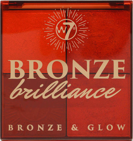 W7 Cosmetics Bronze Brilliance Bronze & Glow Palette Bronzing Powder Medium/Dark 14gr