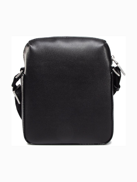 Dan Leather Men's Shoulder / Crossbody Bag Black