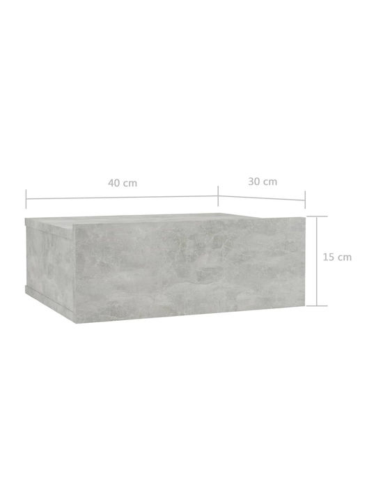 Комод Дървен Сив бетон 40x15x30см