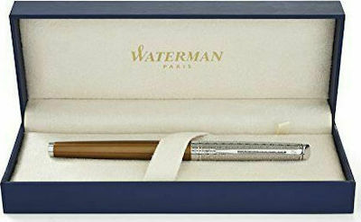 Waterman Hemisphere Privee Πένα Γραφής Medium Χρυσή με Μπλε Μελάνι