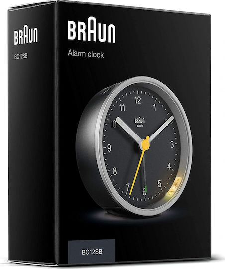 Braun BC12 Ceas De Masă Silentios Cu Indicatori Cu Ceas Deșteptător Negru BC12SB
