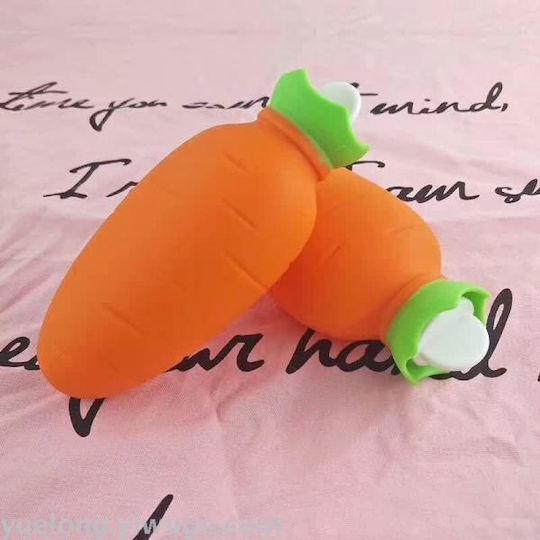 Carrot Hot Water Bottle for Hands Hot Water Bottle Multicolored General Use 17.8x6cm 330ml