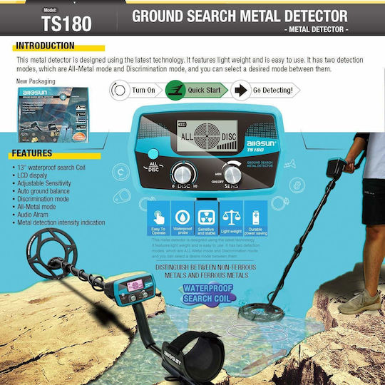 All-Sun TS180 Detector de metale Deasupra solului