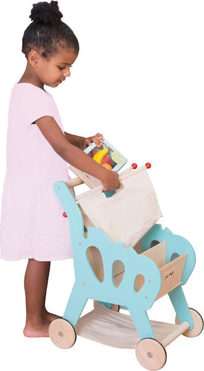 Le Toy Van Wooden Shopping Cart Made of Wood for 3+ Years