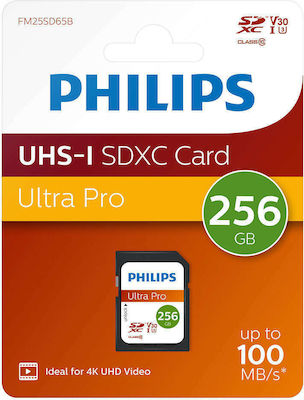 Philips Ultra Pro SDXC 256GB Class 10 U3 V30 A1 UHS-I