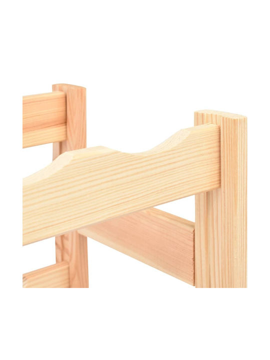 vidaXL С крака Κάβα Ποτών Дърво για 20 Μπουκάλια Бежов 43x25x70εκ.