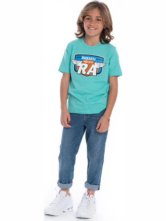 Kids' T-shirt Turquoise Wings Crewneck