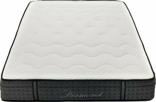 Pakketo Diamond Double Ergonomic Mattress Memory Foam / Foam 150x200x27cm with Independent Springs