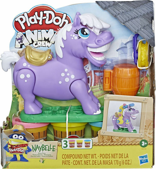 Hasbro Play-Doh Knete - Spiel-Set Animal Crew Naybelle Show Pony für Alter 3+ 3er-Pack