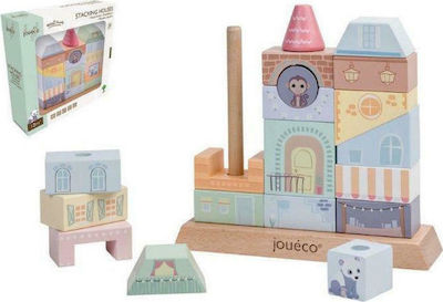 Joueco Building Block Wooden The Wildies Family Stacking houses for 1+ years 20pcs