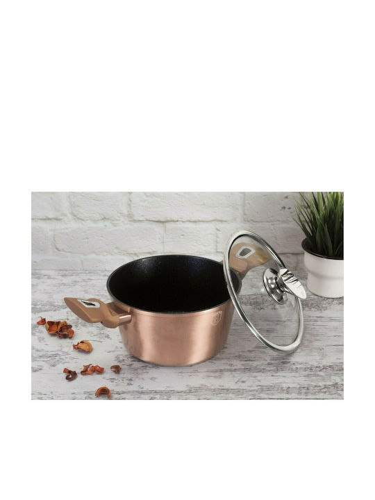 Berlinger Haus Metallic Line Βαθιά Κατσαρόλα από Αλουμίνιο 8lt / 30cm Rose Gold