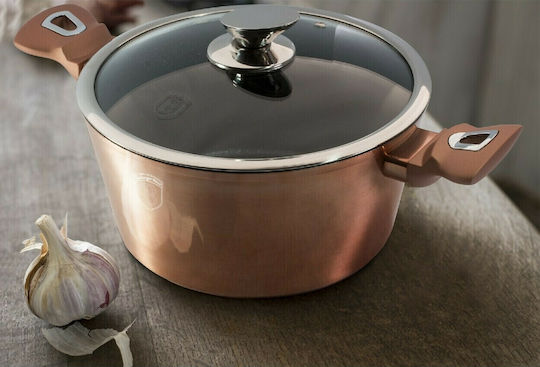 Berlinger Haus Metallic Line Дълбока Тенджера от Алуминий 8лт / 30см Rose Gold