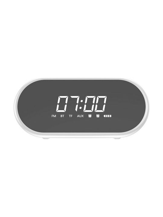 Baseus Encok Επιτραπέζιο Ψηφιακό Ρολόι LED Πλαστικό με Ξυπνητήρι Λευκό NGE09-02
