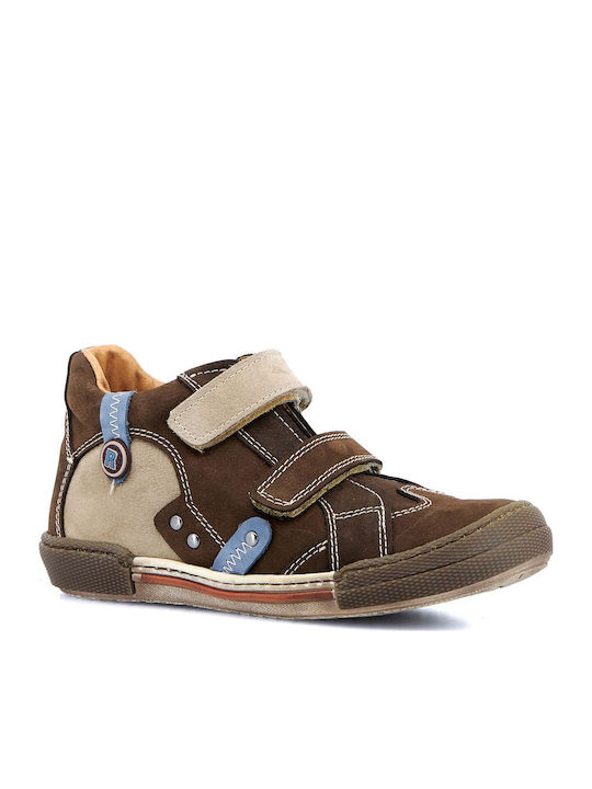 PRIMI PASSI CHILDREN'S BOOTS FOR BOYS WITH BROWN BEIGE NUBUCK