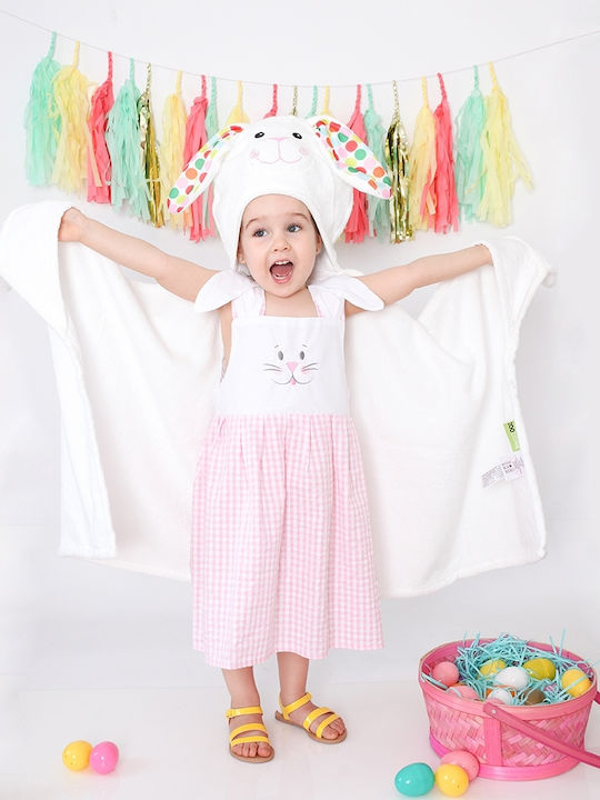 Zoocchini Βρεφική Κάπα-Μπουρνούζι με Κουκούλα Bella The Bunny Λευκή 127x55εκ.