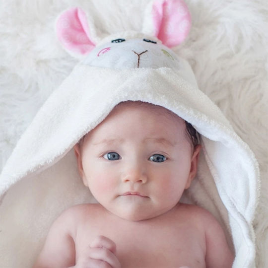 Zoocchini Baby-Badetuch mit Kapuze 77x77cm