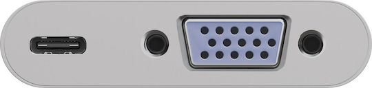 Goobay USB-C Docking Station με PD Λευκό (62107)