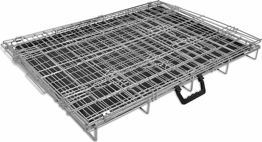 vidaXL Dog Wire Crate with 2 Doors Dog Folding Crate M 76x55x61cm 76x55x61cm
