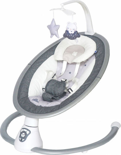 Kikka Boo Ηλεκτρικό Relax Μωρού Twiddle με Μουσική Grey για Παιδί έως 9kg