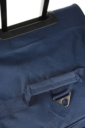 Diplomat Reisetasche 85Es Blau mit Rädern Stoff L70xB35xH35cm