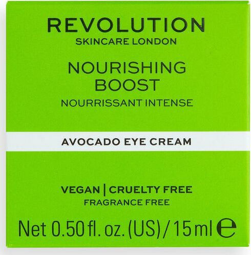 Revolution Beauty Nourishing Boost Avocado Κρέμα Ματιών για Ενυδάτωση & Λάμψη 15ml