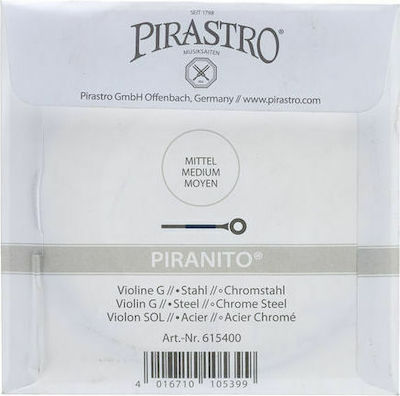 Pirastro Single Steel String for Violin 4/4 Piranito Violin 4/4 G (Sol)