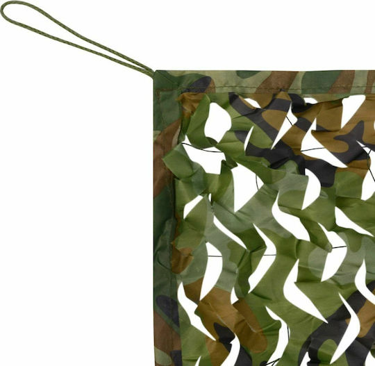 vidaXL Rectangular Camouflage Net Green 1.5x4m with Storage Bag