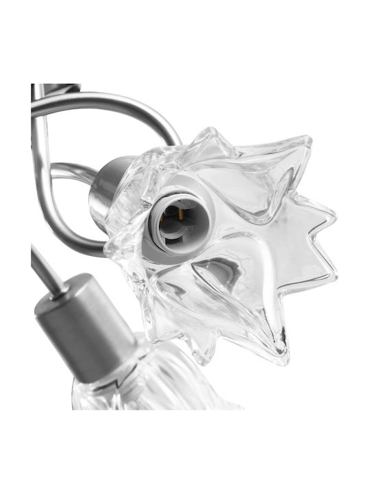 vidaXL Ceiling Mount Light Silver with Socket E14
