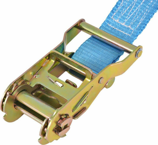 vidaXL Car Luggage Strap with Ratchet Blue 600x3.8cm 4pcs