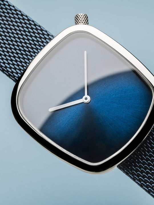 Bering Time Classic Γυναικείο Ρολόι 34mm Μπαταρίας με Navy Μπλε Μεταλλικό Μπρασελέ