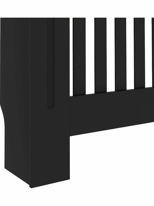 vidaXL MDF Black Radiator Cover 112x19x81cm
