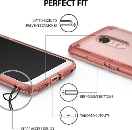Ringke Fusion Back Cover Σιλικόνης Ροζ Χρυσό (Redmi 5 Plus)